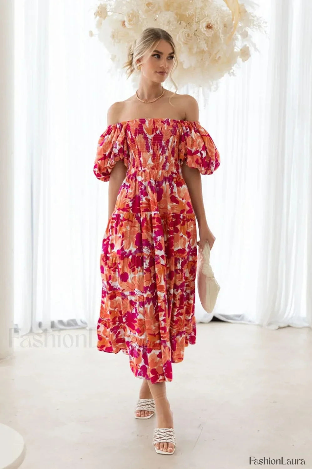 Flossy Elegant Midi Dress S / 6#