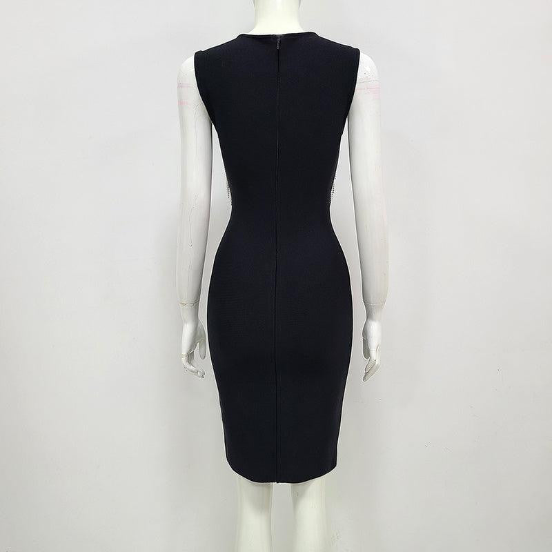 Franci Embellished Tassel Rhinestone Sleeveless Dress