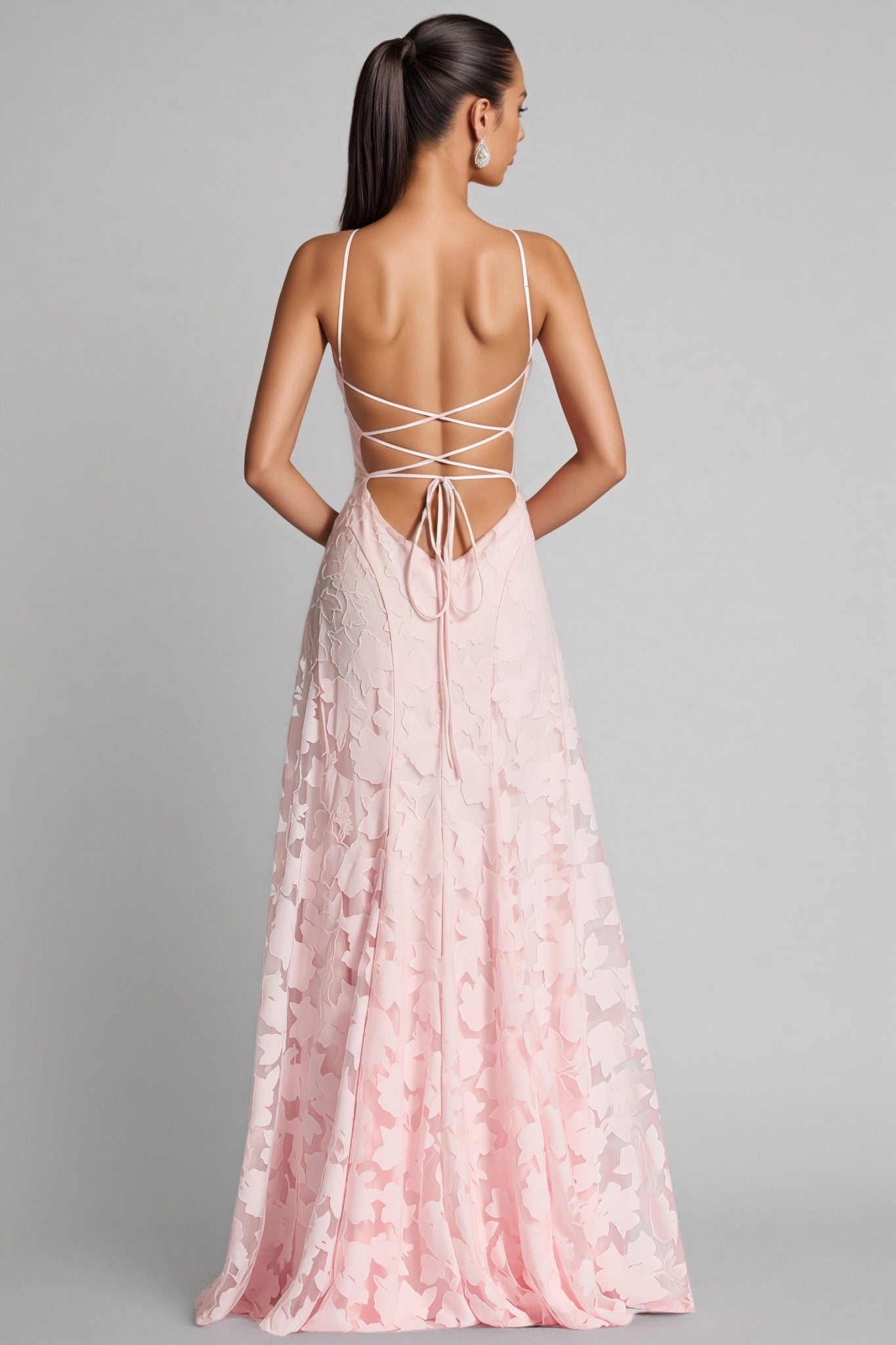 Sorelp Pink Strapless Mesh Maxi Dress - View 4
