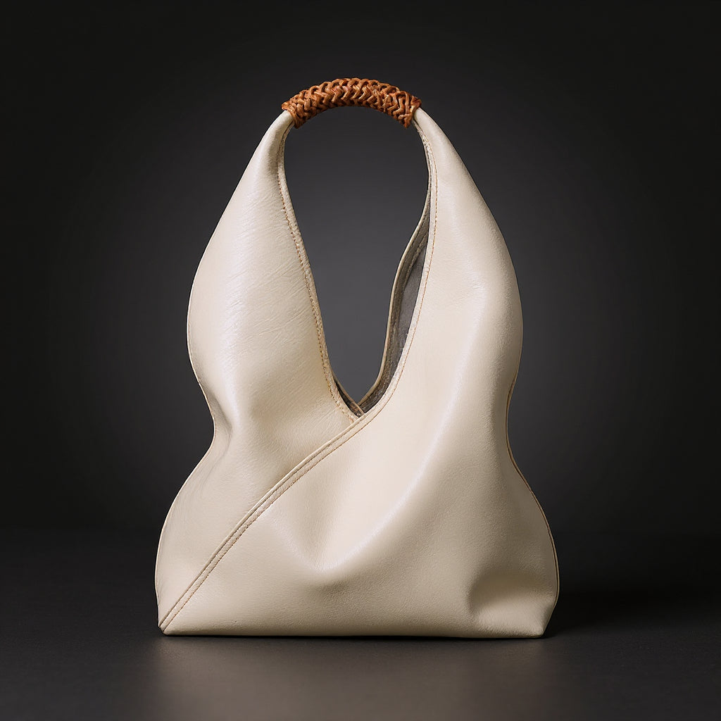 Braided Top Handle Slouchy Hobo Bag