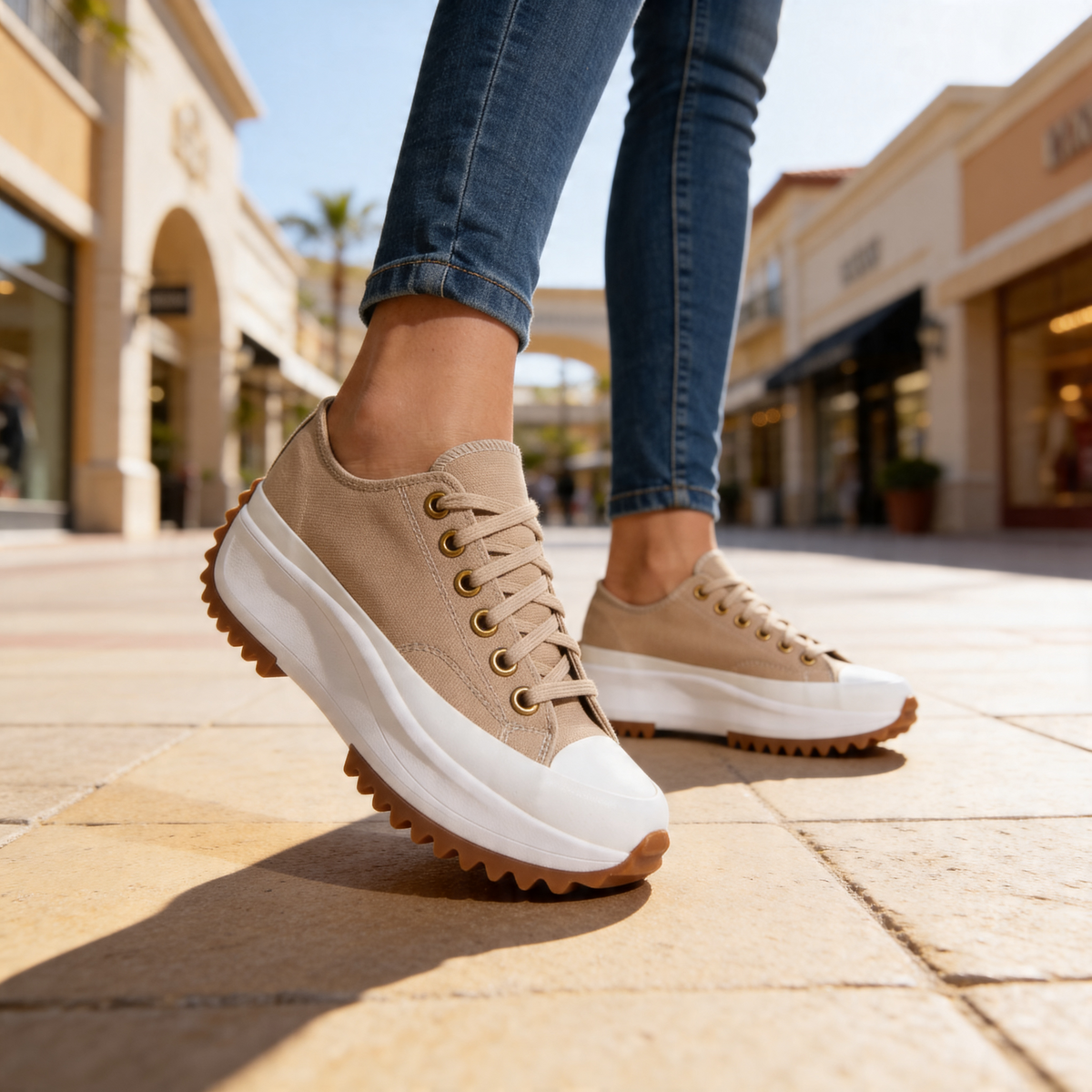 Zebra Print Lace Up Chunky Platform Sneakers