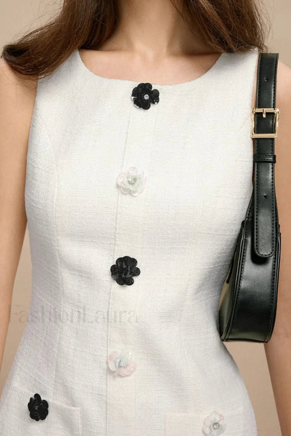 French Elegant Waist-Cinched Sleeveless Bodycon Work Dress