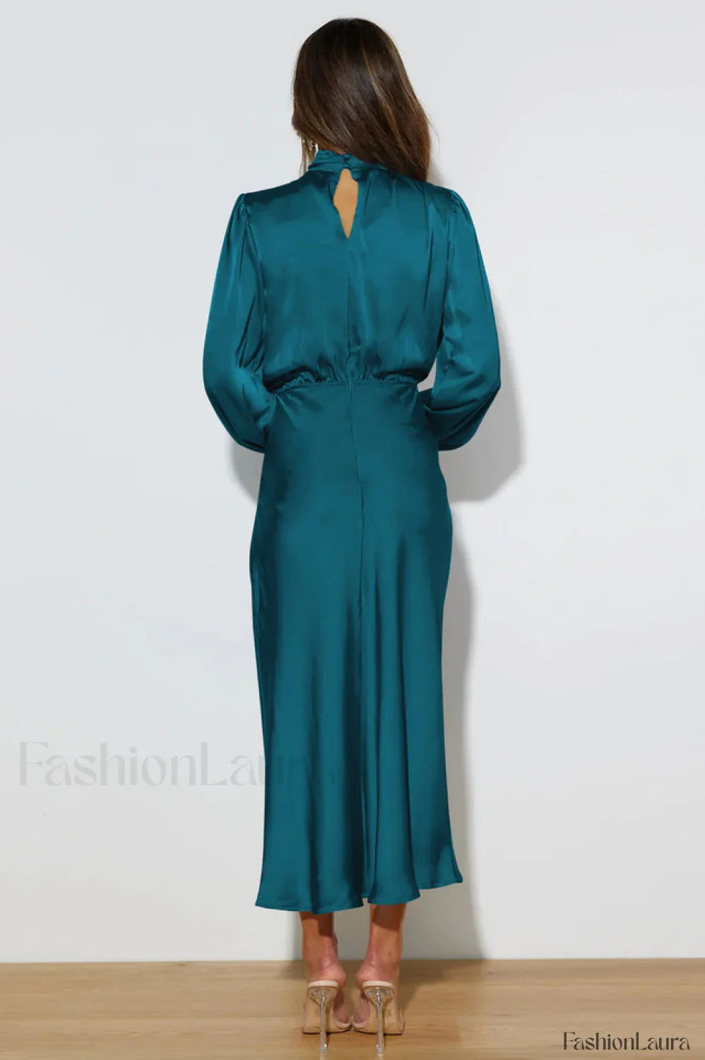 From The Source Charming High Neck Bridal Dress