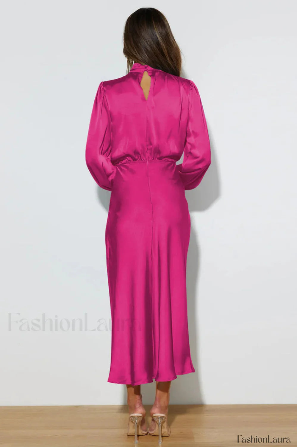 From The Source Charming High Neck Bridal Dress