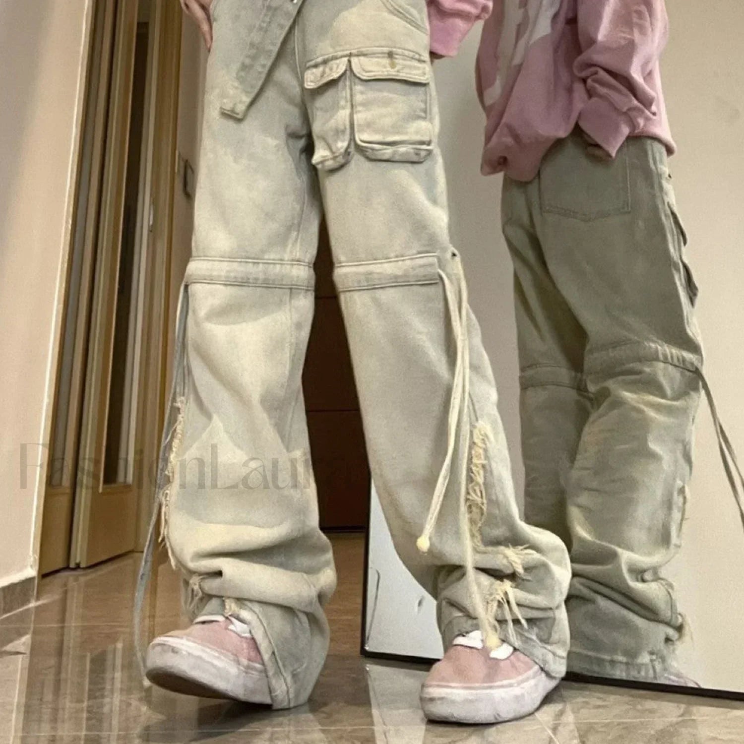 Function Pocket Graceful Boyfriend Cargo Jeans