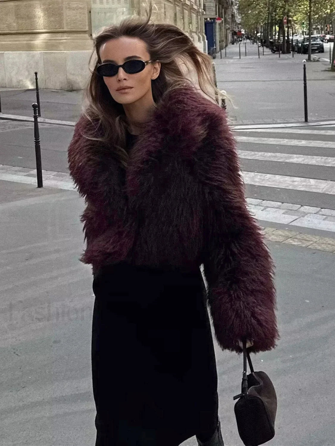 Fuzzy Faux Graceful Fur Short Coat