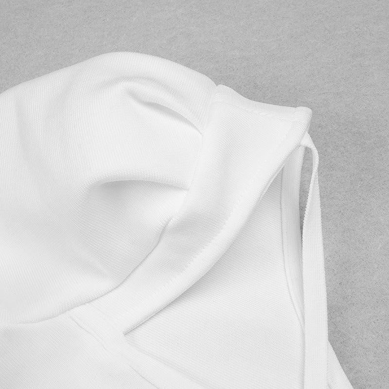 Gael Halter Neck Cut Out Asymmetric Hem Dress