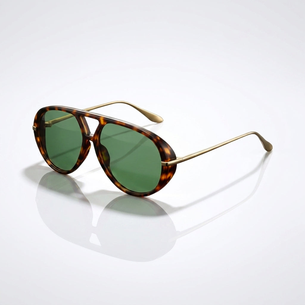 Double Bridge Aviator Sunglasses