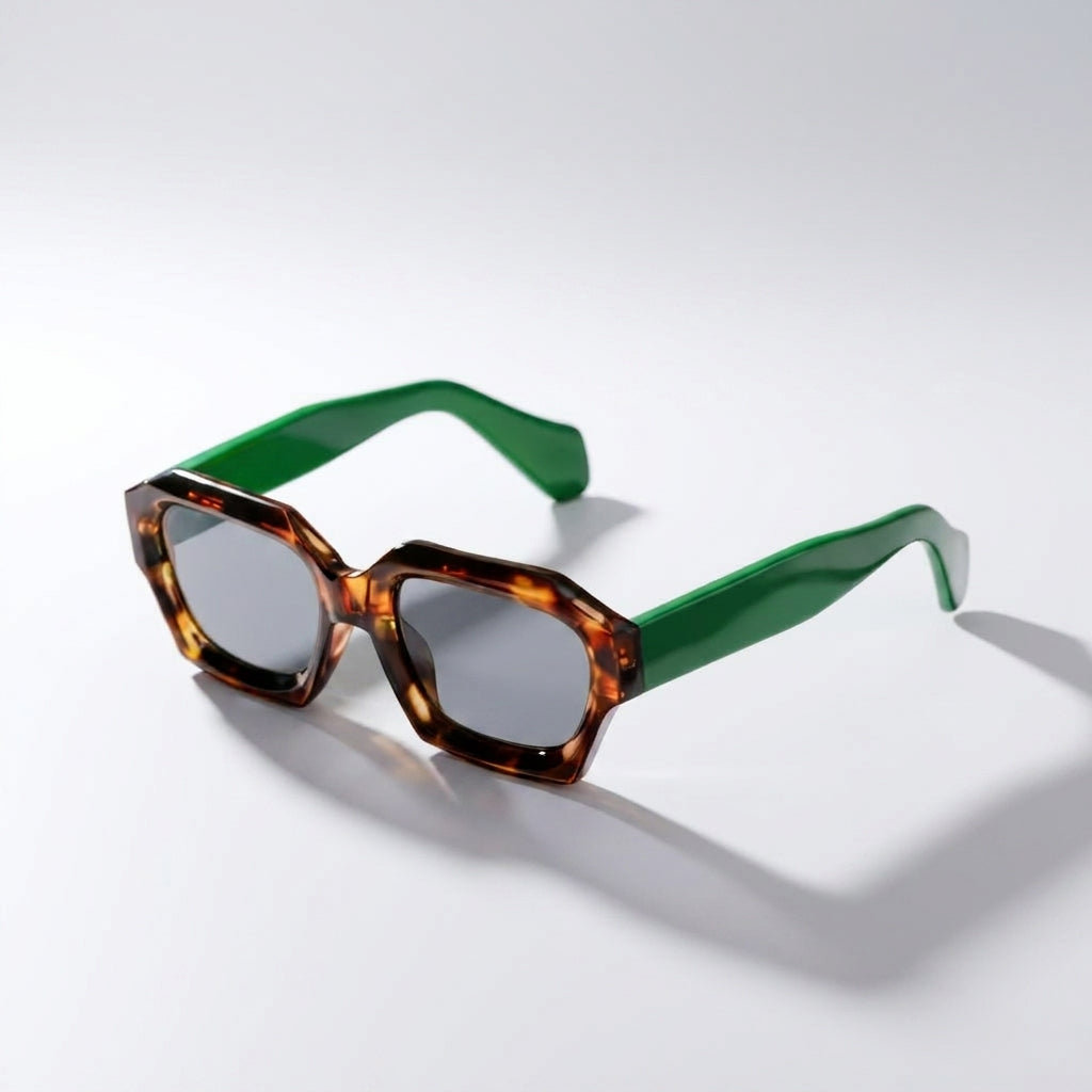 Oversized Hexagon Frame Sunglasses