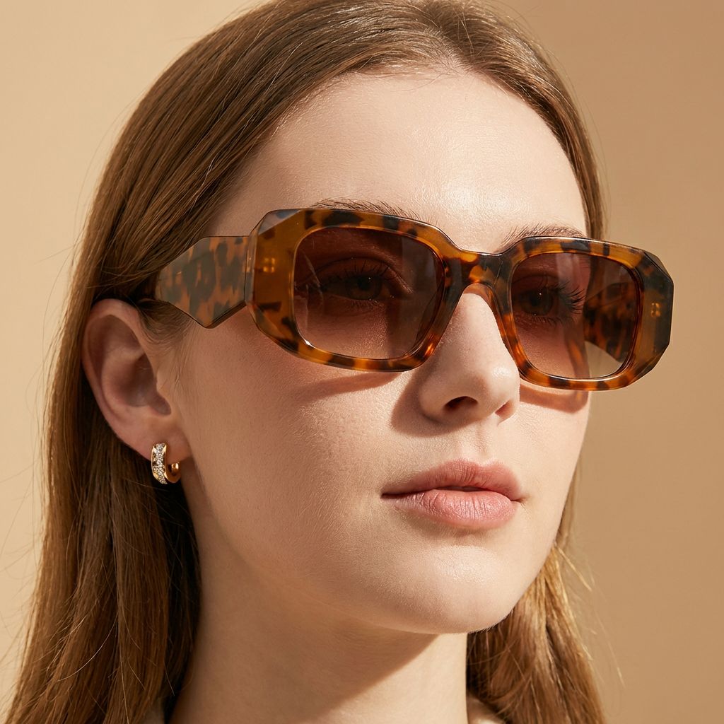 Oversized Hexagon Frame Sunglasses 7
