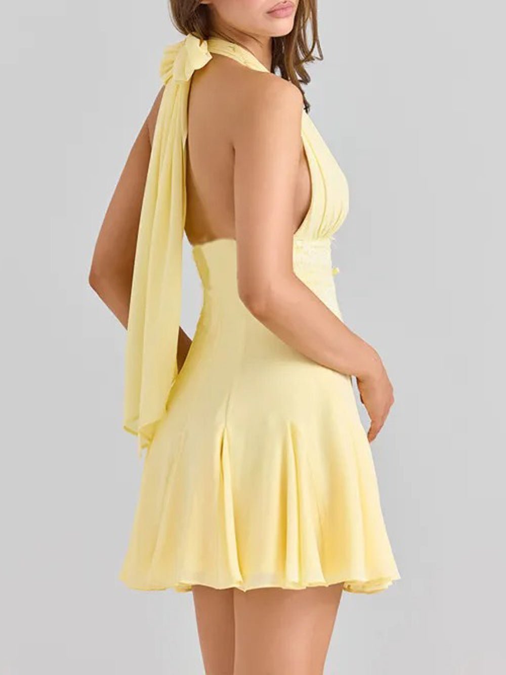 Gemma Lace Patchwork Mini Dress - View 9