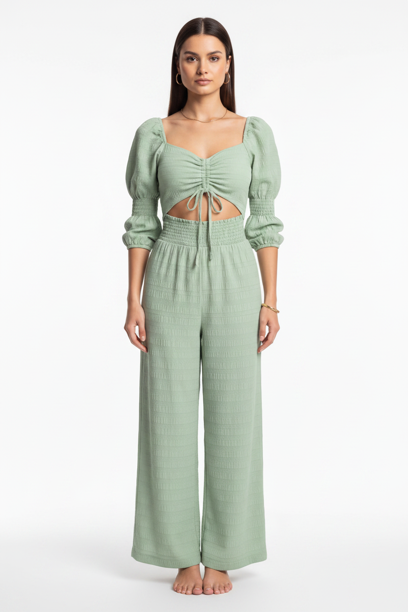 Elegant Wide-Leg Jumpsuit for Women with Pockets & Adjustable Straps