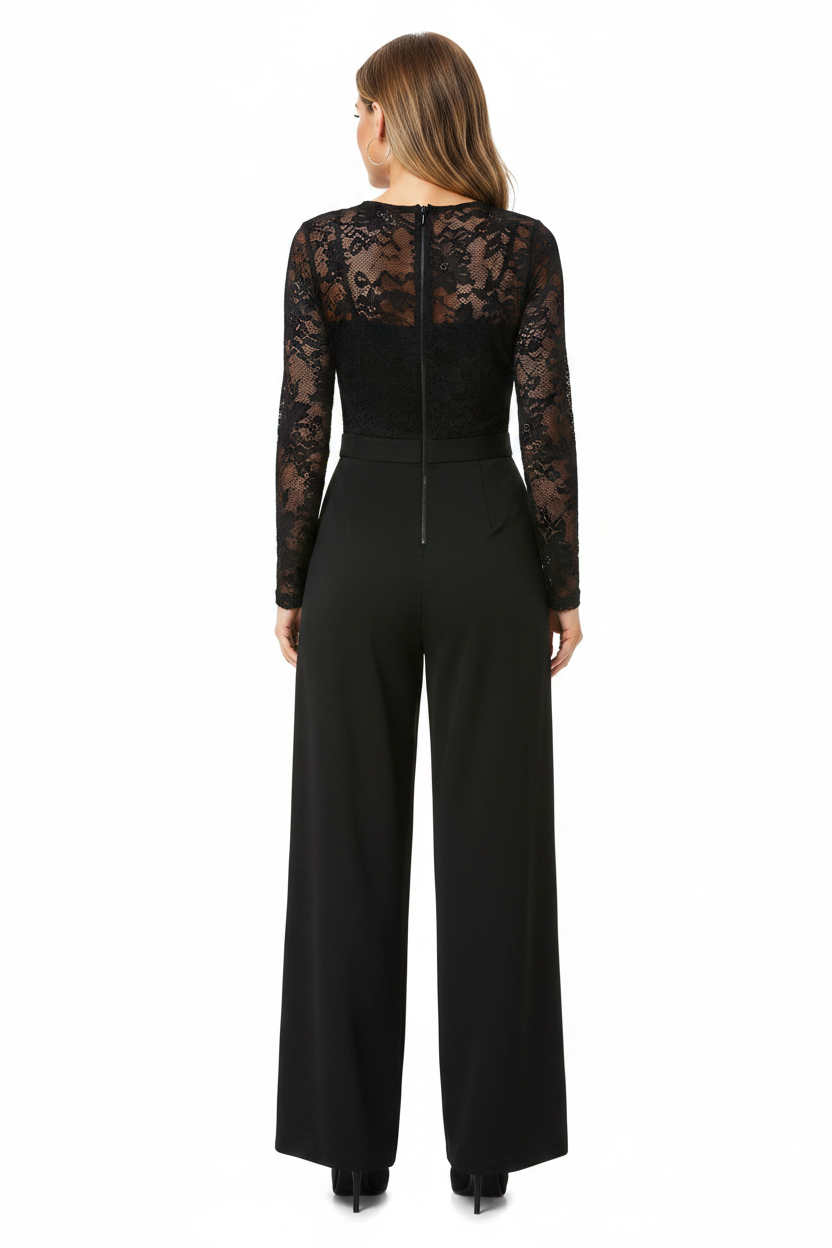 Elegant Professional Women's Jumpsuit with Pockets & Adjustable Straps