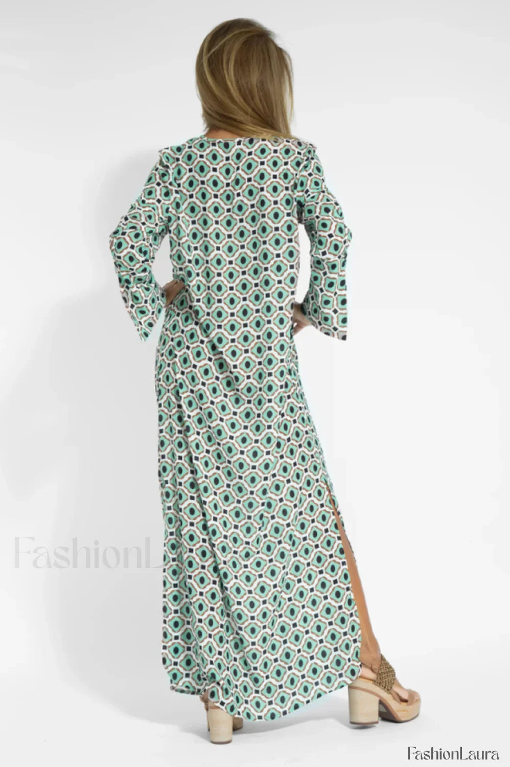 Geometric Elegant Maxi Dress