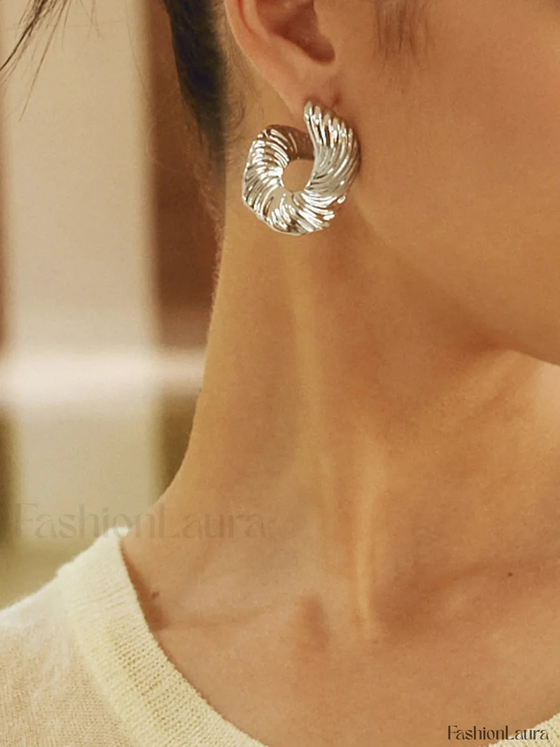 Geometric Irregular Graceful Texture Stud Earrings