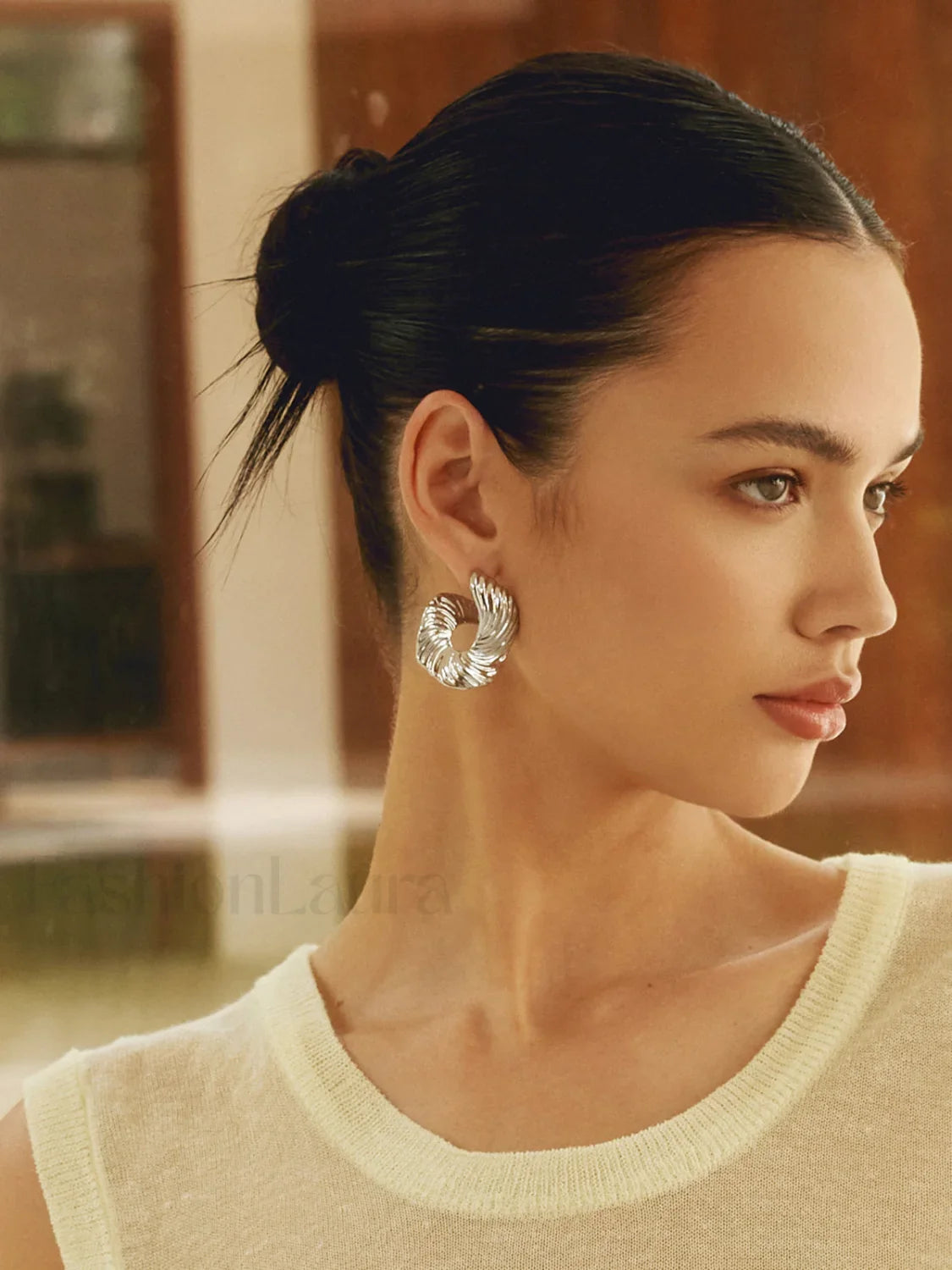 Geometric Irregular Graceful Texture Stud Earrings