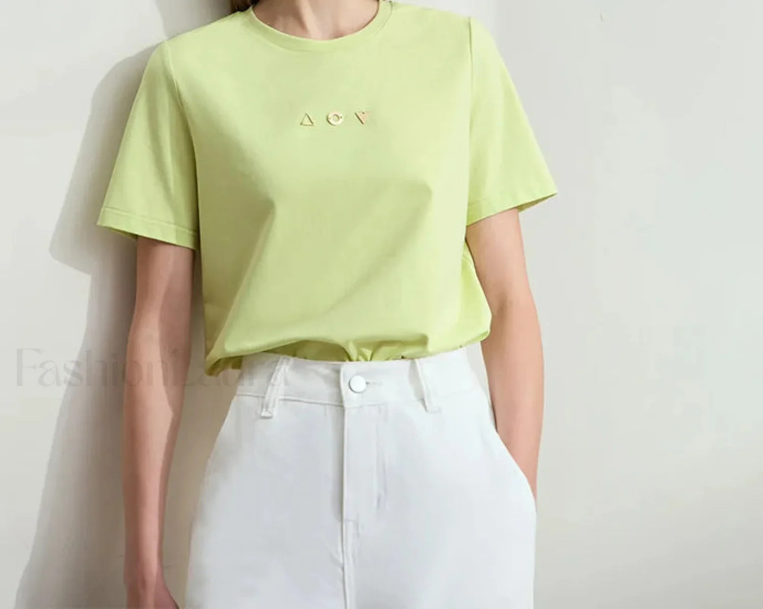 Geometric Print Cotton T-Shirt