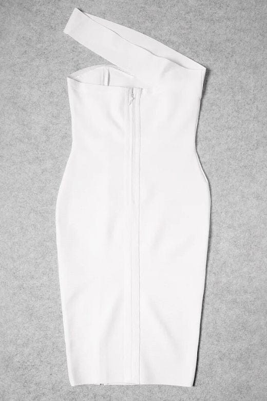 Gianna Bandage Dress - White Pearl
