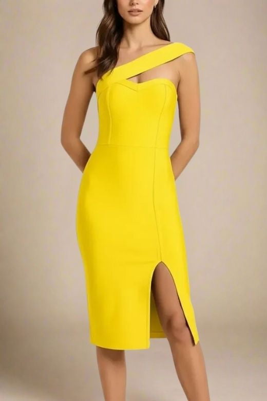 Gianna Bandage Dress - Sun Yellow
