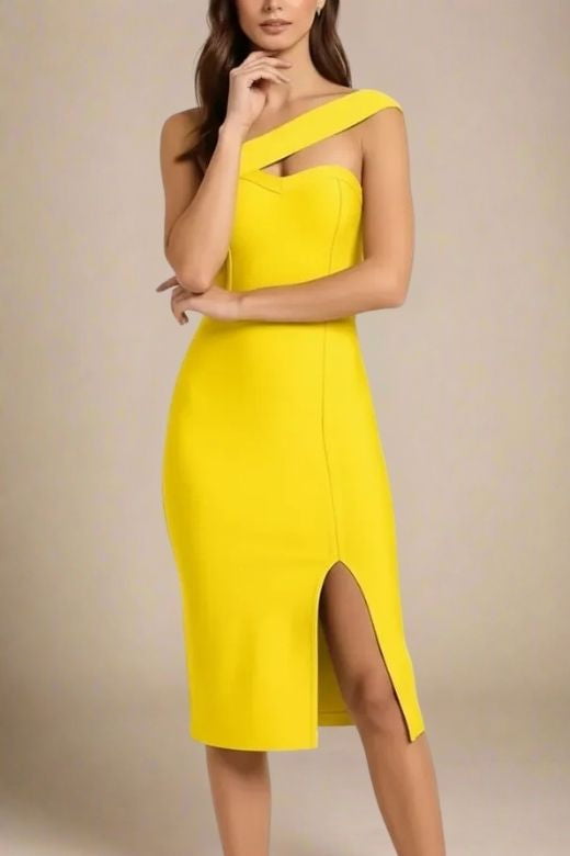 Gianna Bandage Dress - Sun Yellow