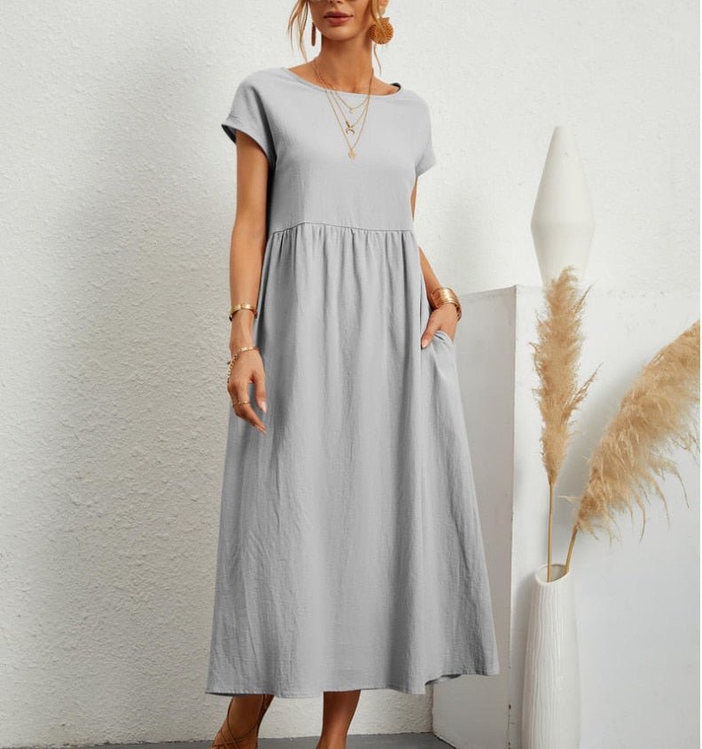 Tulle Off Shoulder Long Sleeve A-Line Midi Dress