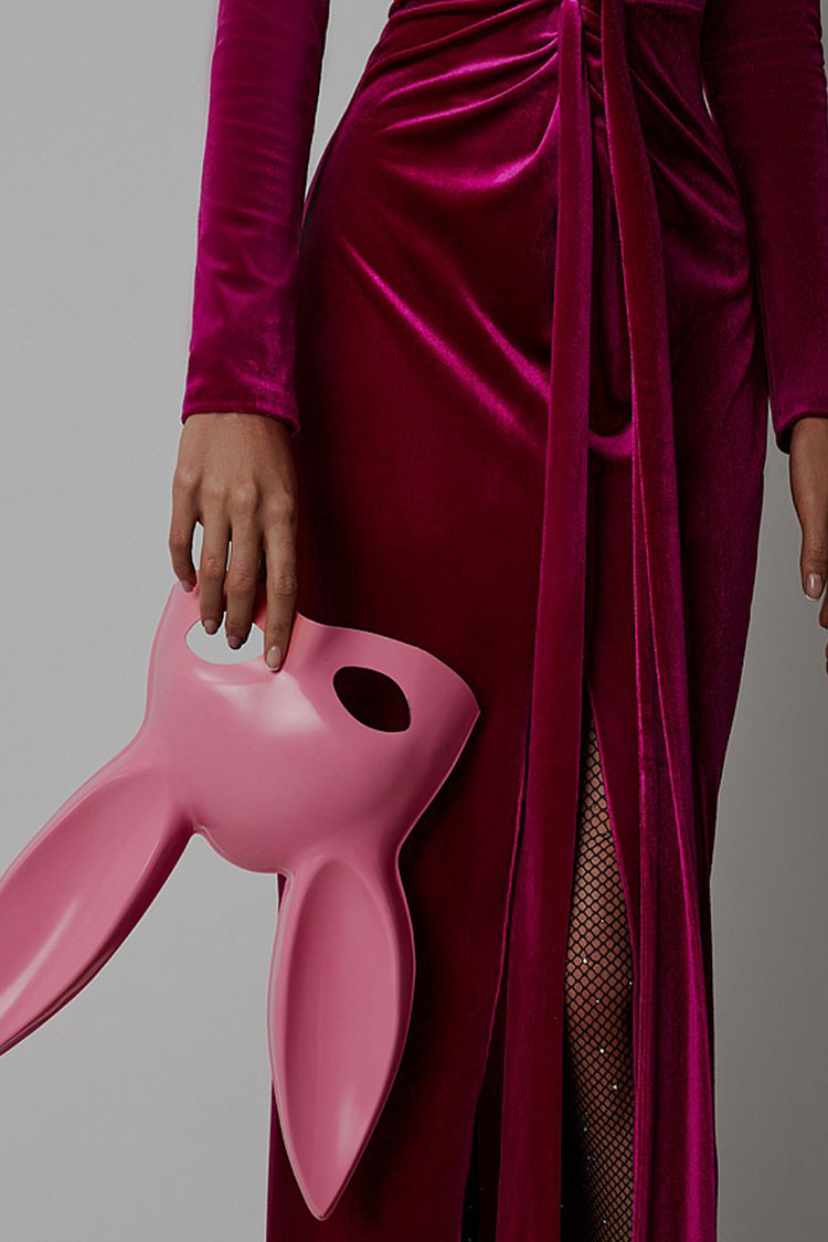 Velvet Long Sleeve Twist Front High Split Bodycon Maxi Dress