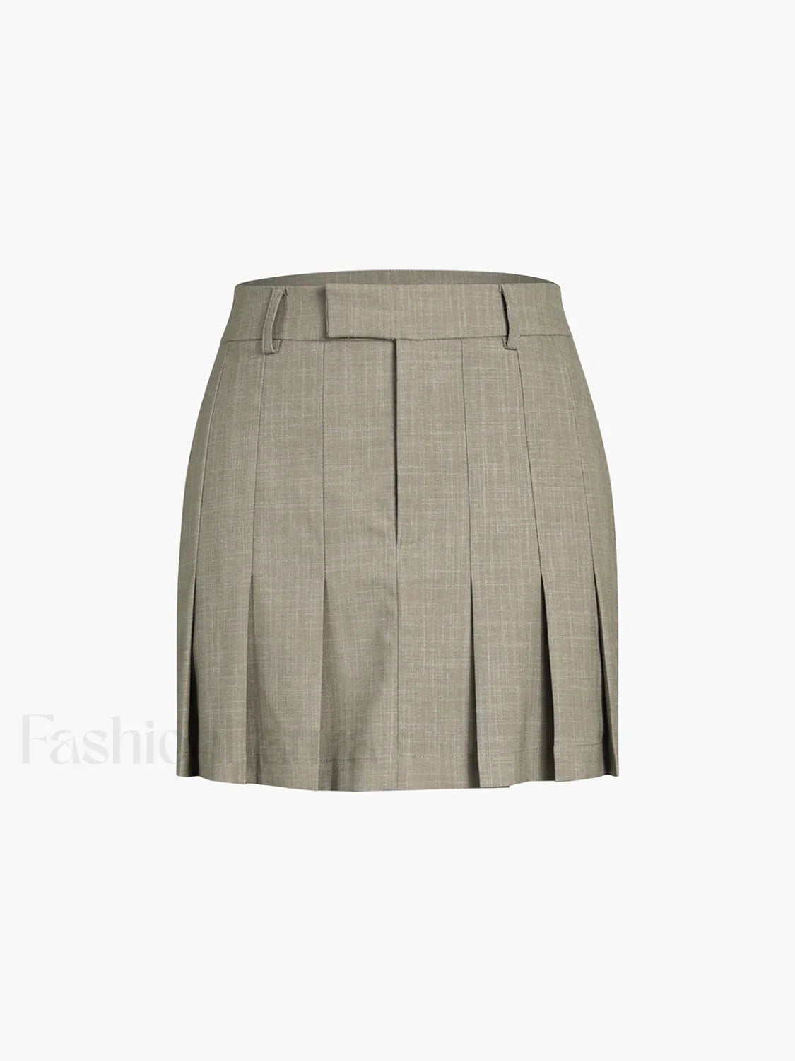 Glen Check Graceful Pleat Mini Skirt