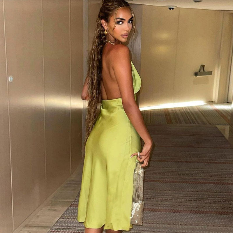 Halter Neck Mini Dress Cocktail