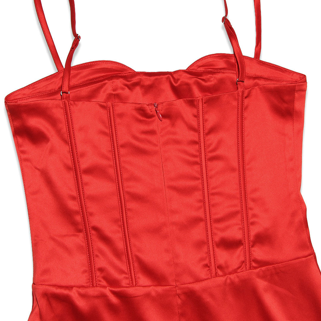 Sweetheart Spaghetti Strap Corset Bodycon Maxi Dress