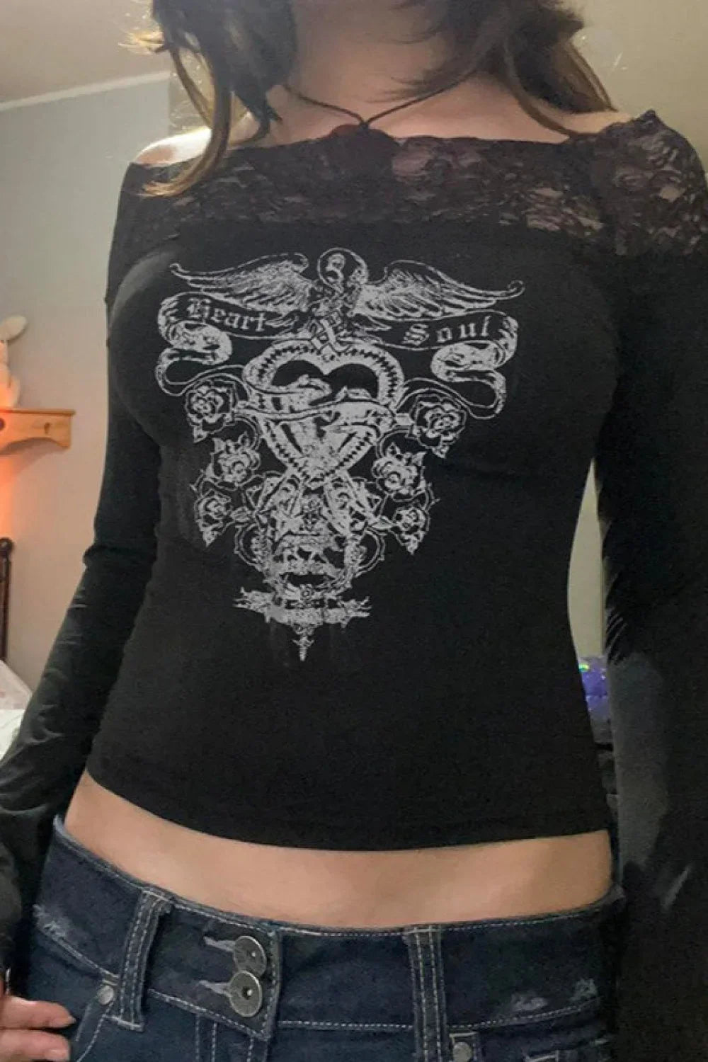 Gothic Colorblock Slim Fit T-Shirt