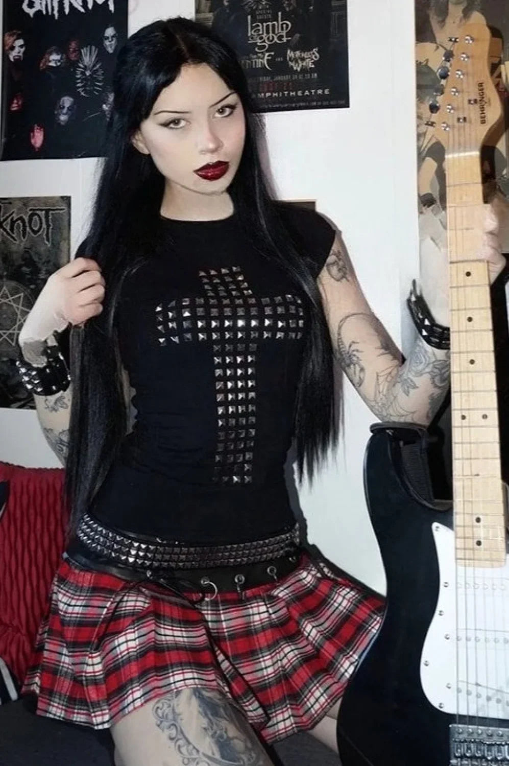 Gothic Punk Metallic T-Shirt