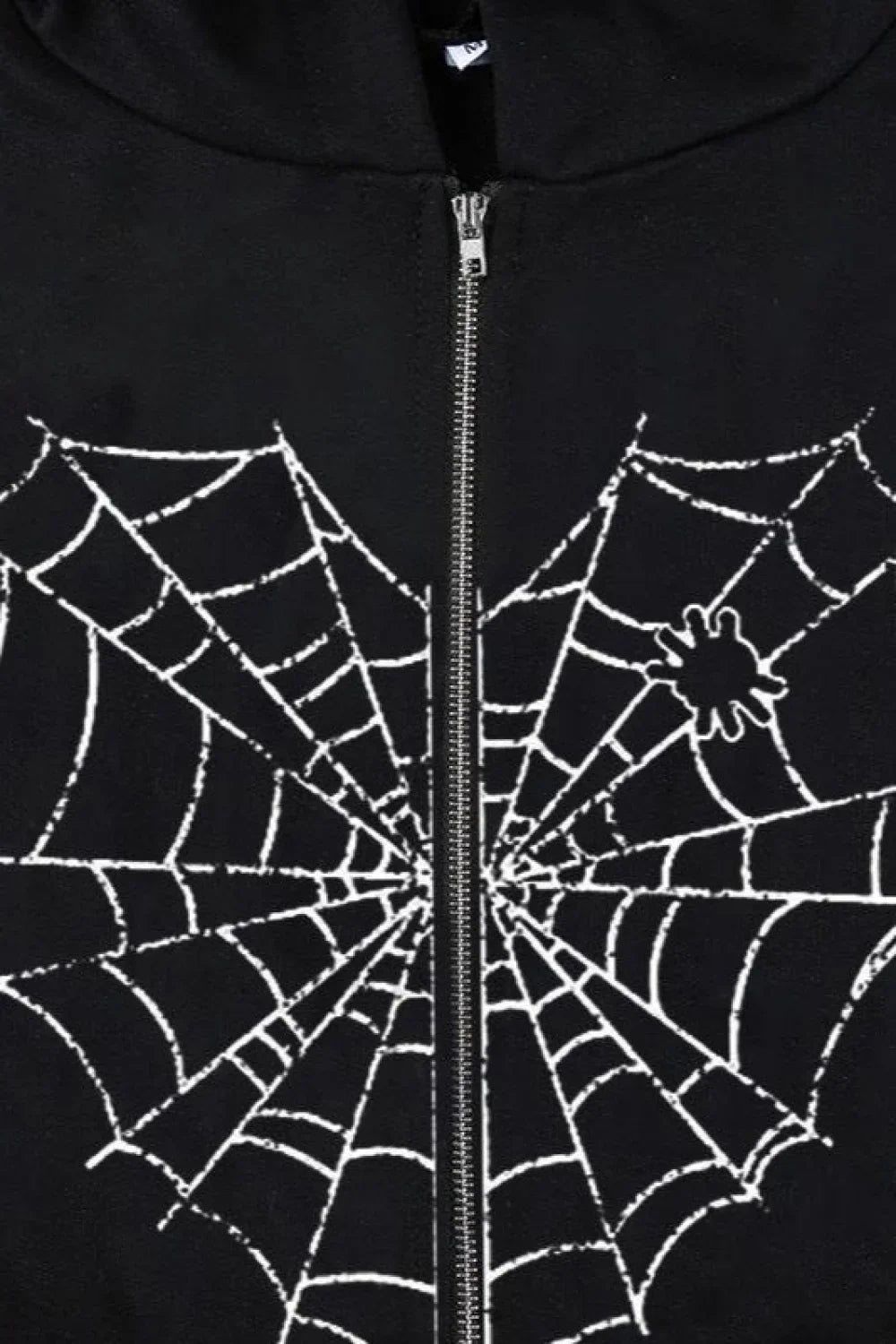 Gothic Spider Web Zip Up Hoodie