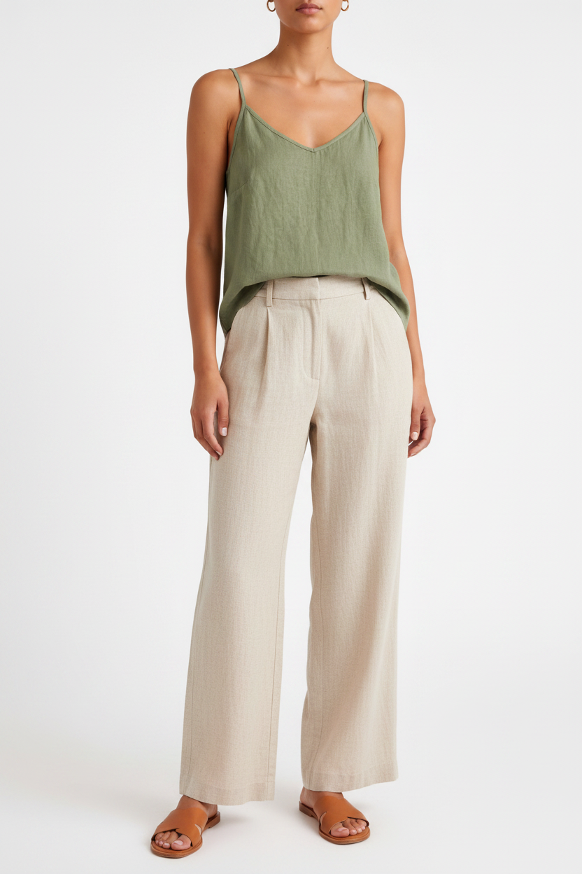 Chic Lightweight Linen Tank Top | Breathable Fabric & Versatile Design