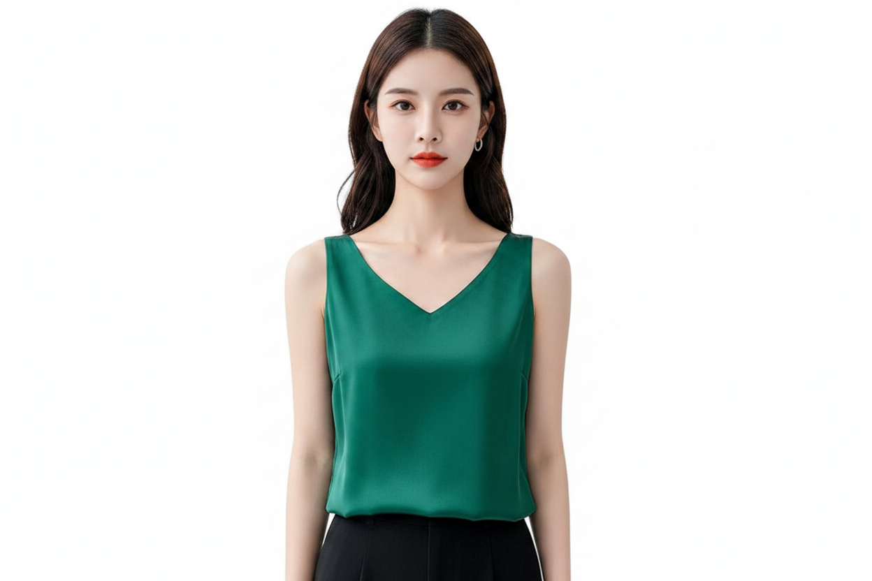 Chic Lightweight Draped Tank Top with Elegant Flow and Versatile Style - Jamota