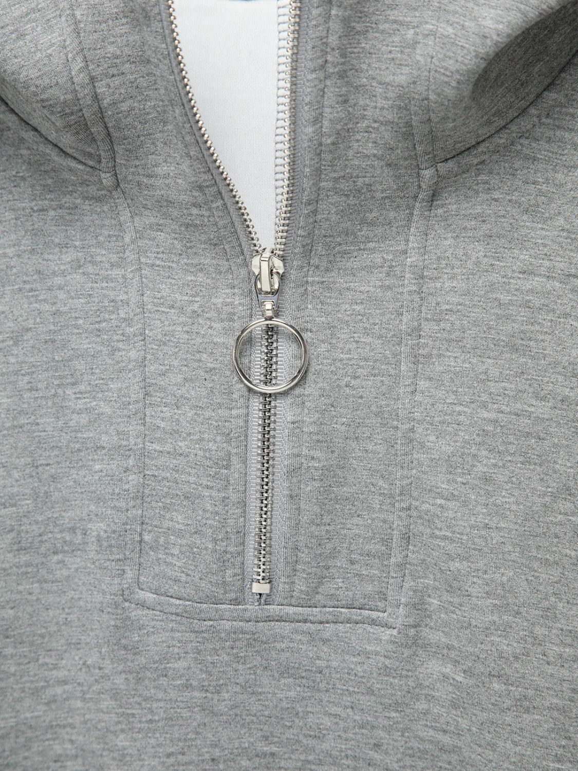 Half Zip Graceful Double Pockets Hoodie