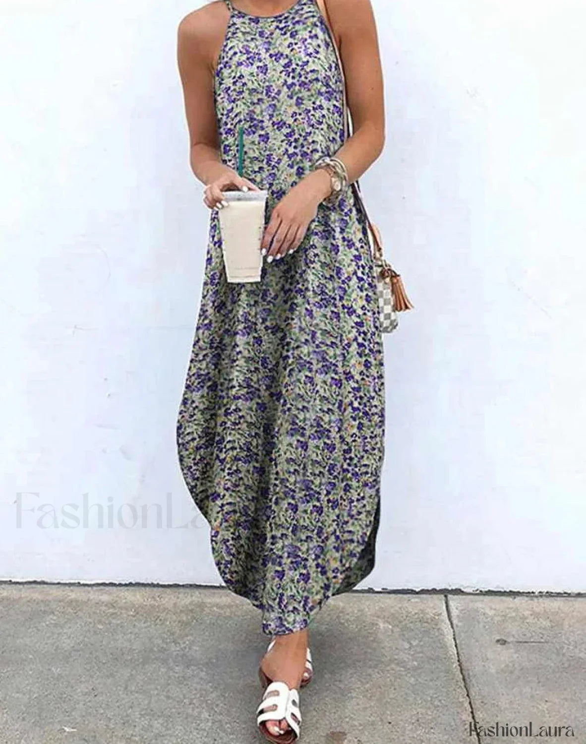 Halter Asymmetrical Boho Dress