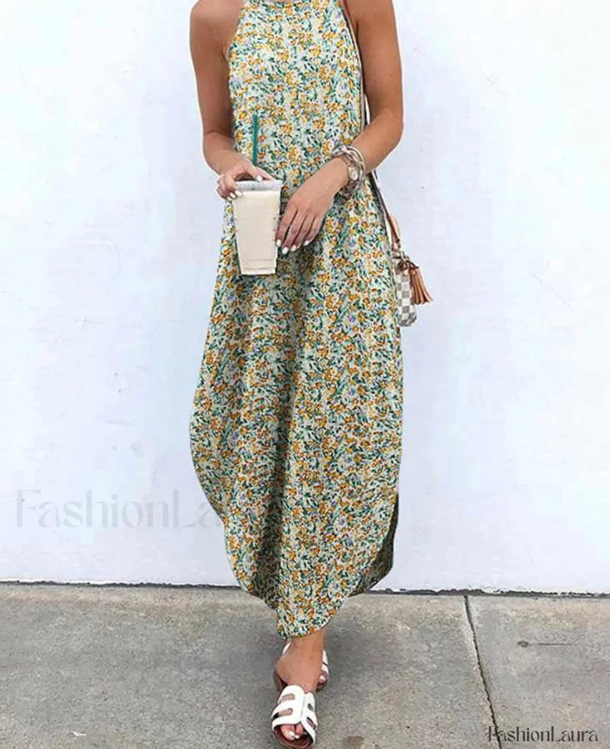 Halter Asymmetrical Boho Dress