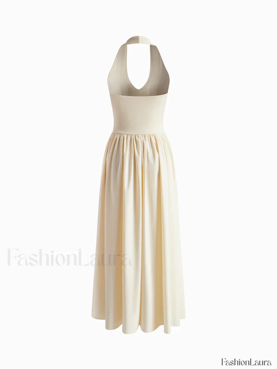 Halter Backless Pockets Dress