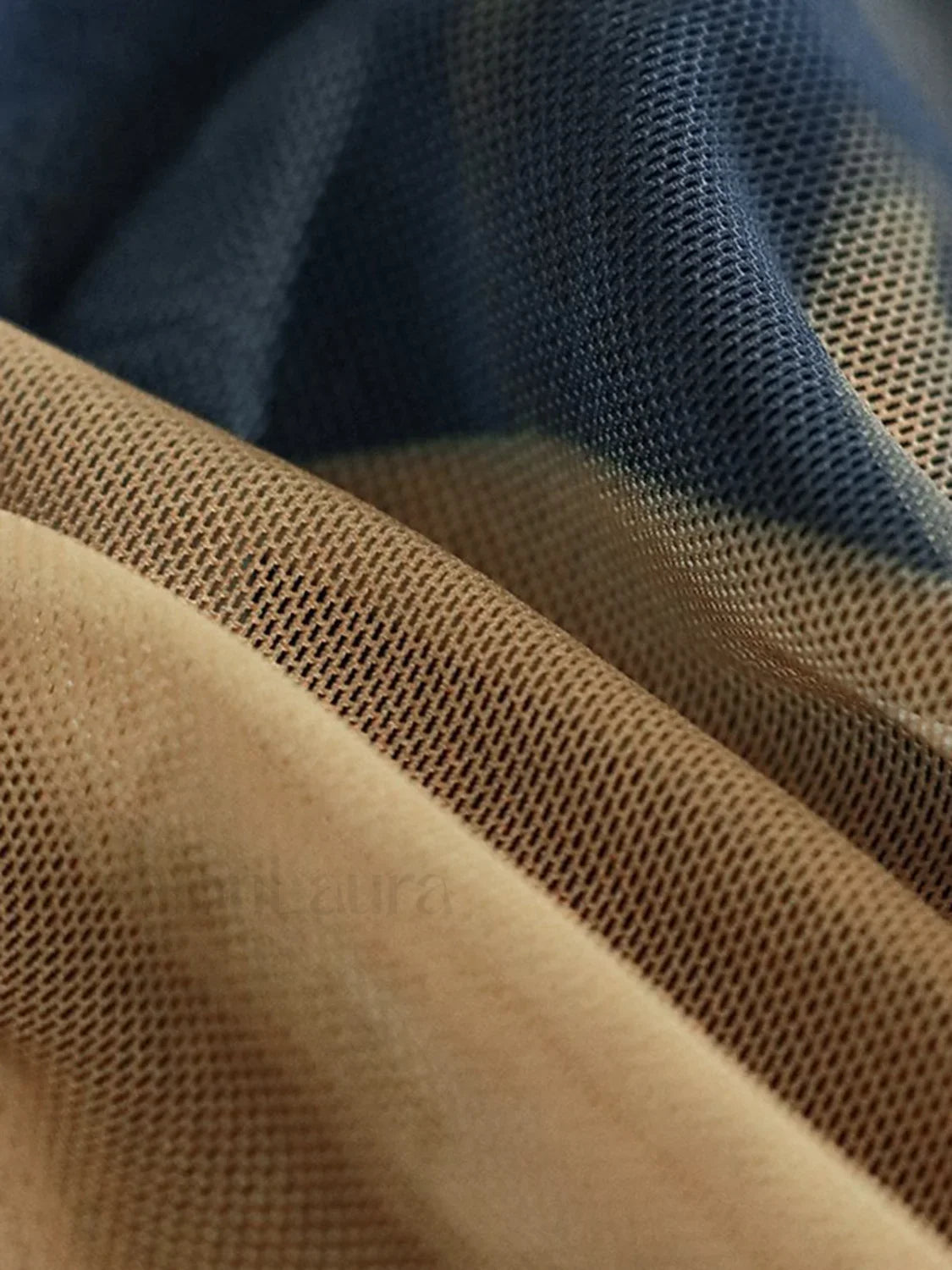 Halter Mesh Graceful Long Sleeve Shirt