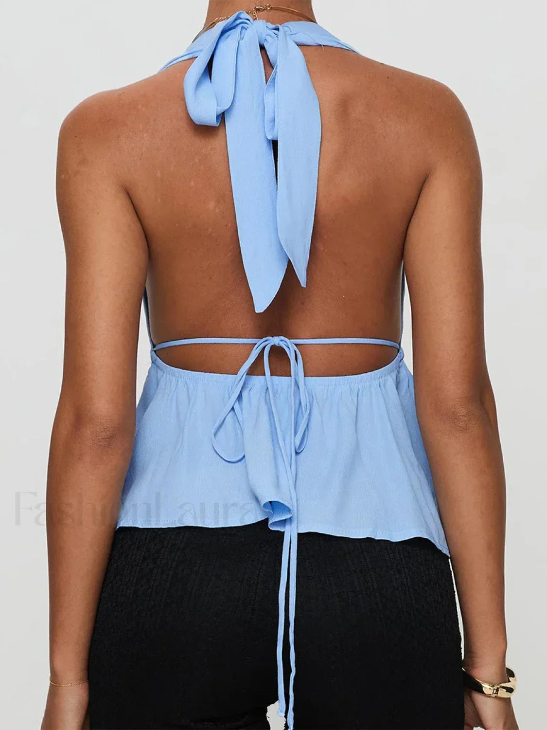 Halter Sexy Backless Crop Top