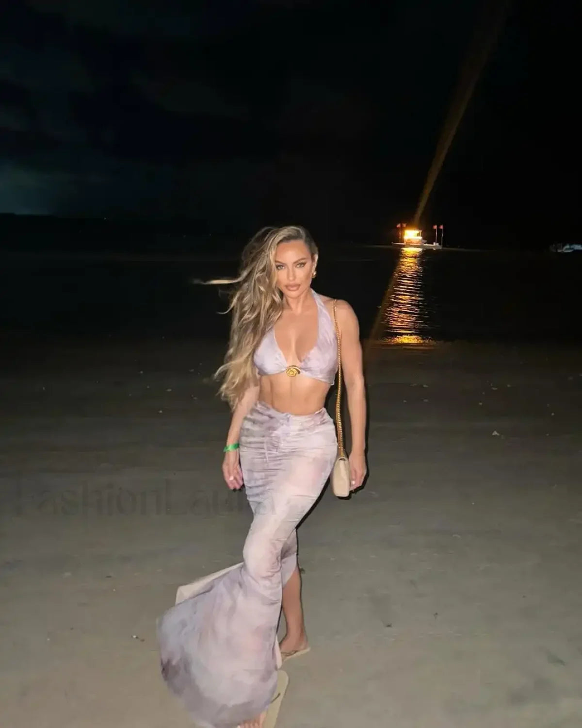 Halter Thong Skirt Bikini Three Piece Set