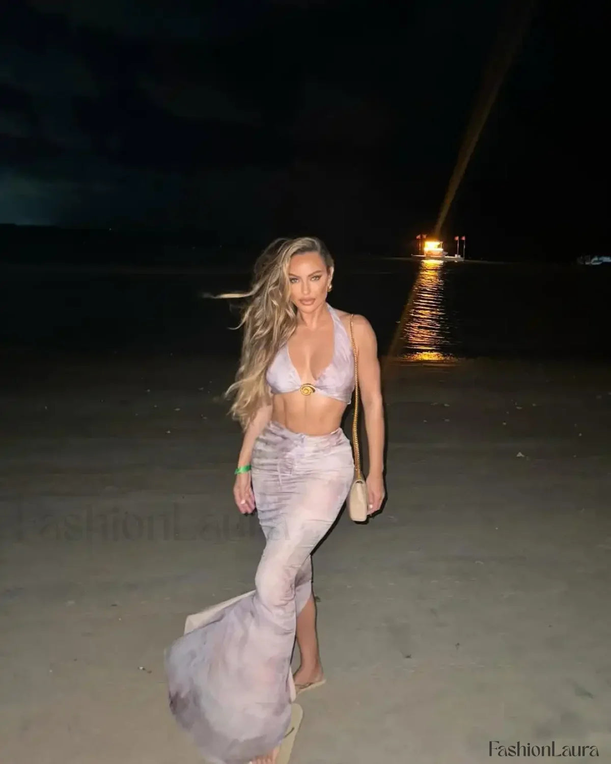 Halter Thong Skirt Bikini Three Piece Set