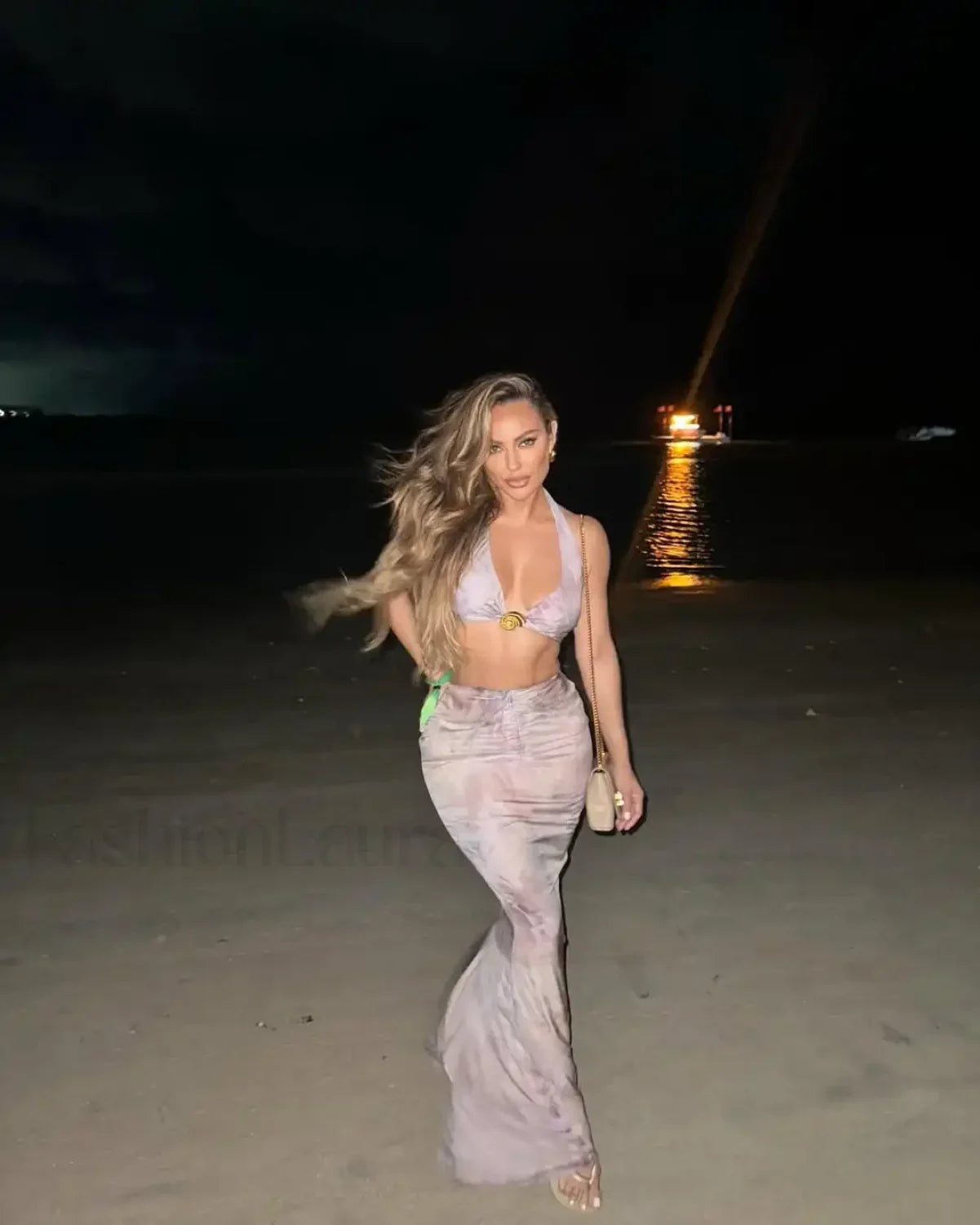 Halter Thong Skirt Bikini Three Piece Set