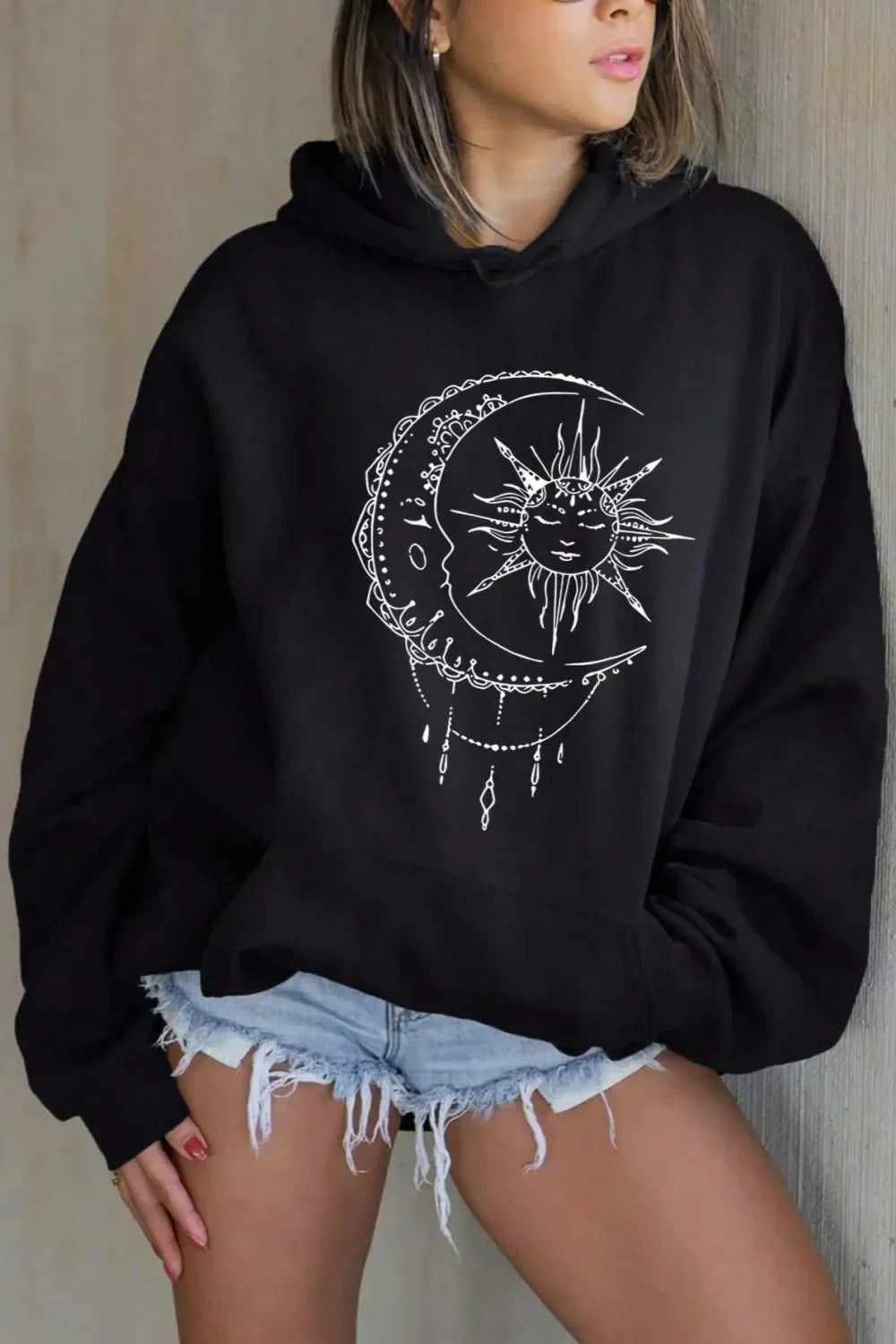 Harajuku Loose Fit Pocket Hoodie