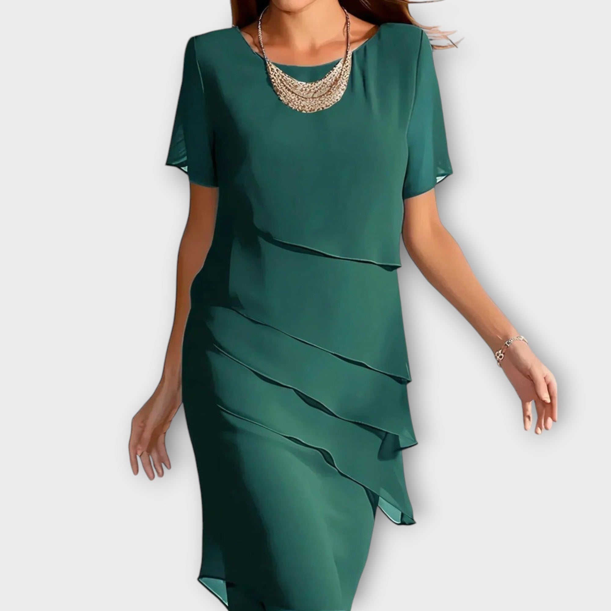 Harrieta™ | Tummy Covering Dress Green