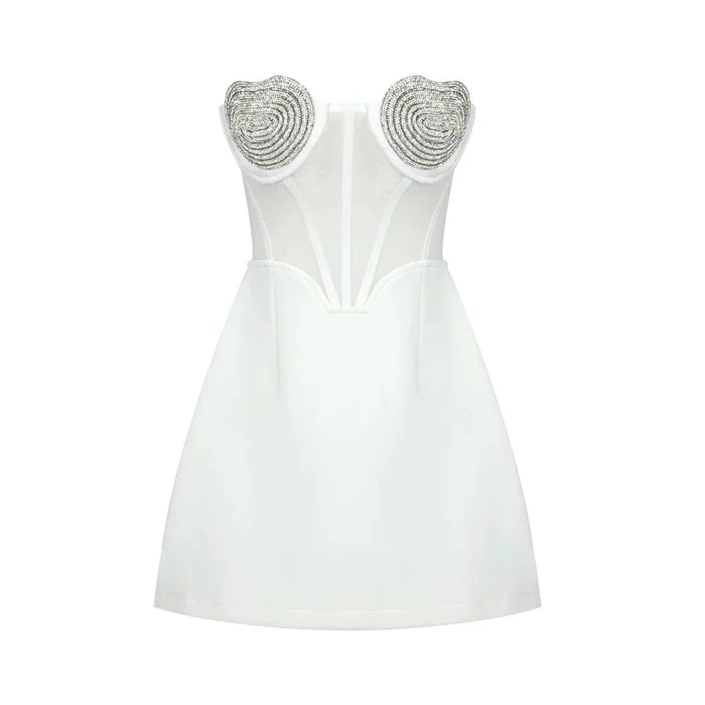 Eden Diamond Bustier Mini Dress - View 11