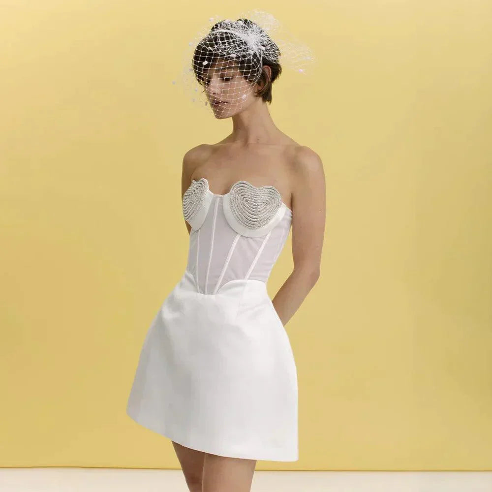 Eden Diamond Bustier Mini Dress - View 4