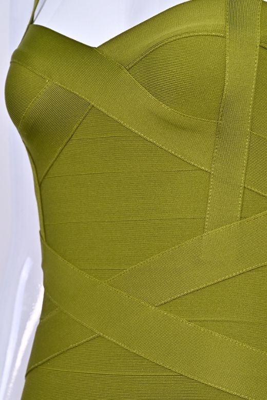 Heidi Bandage Midi Dress - Olive Green
