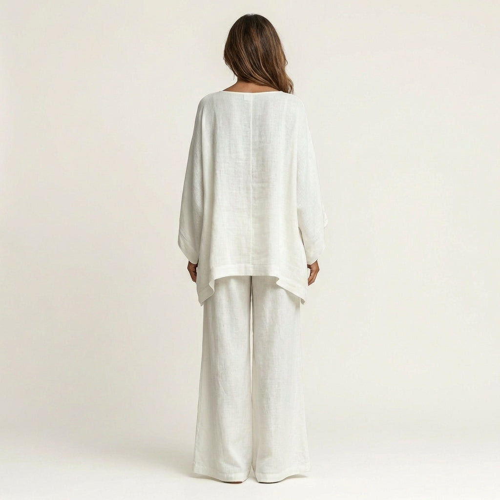 Boxy Oversized Top and Wide Leg Pants Two Piece Set 2