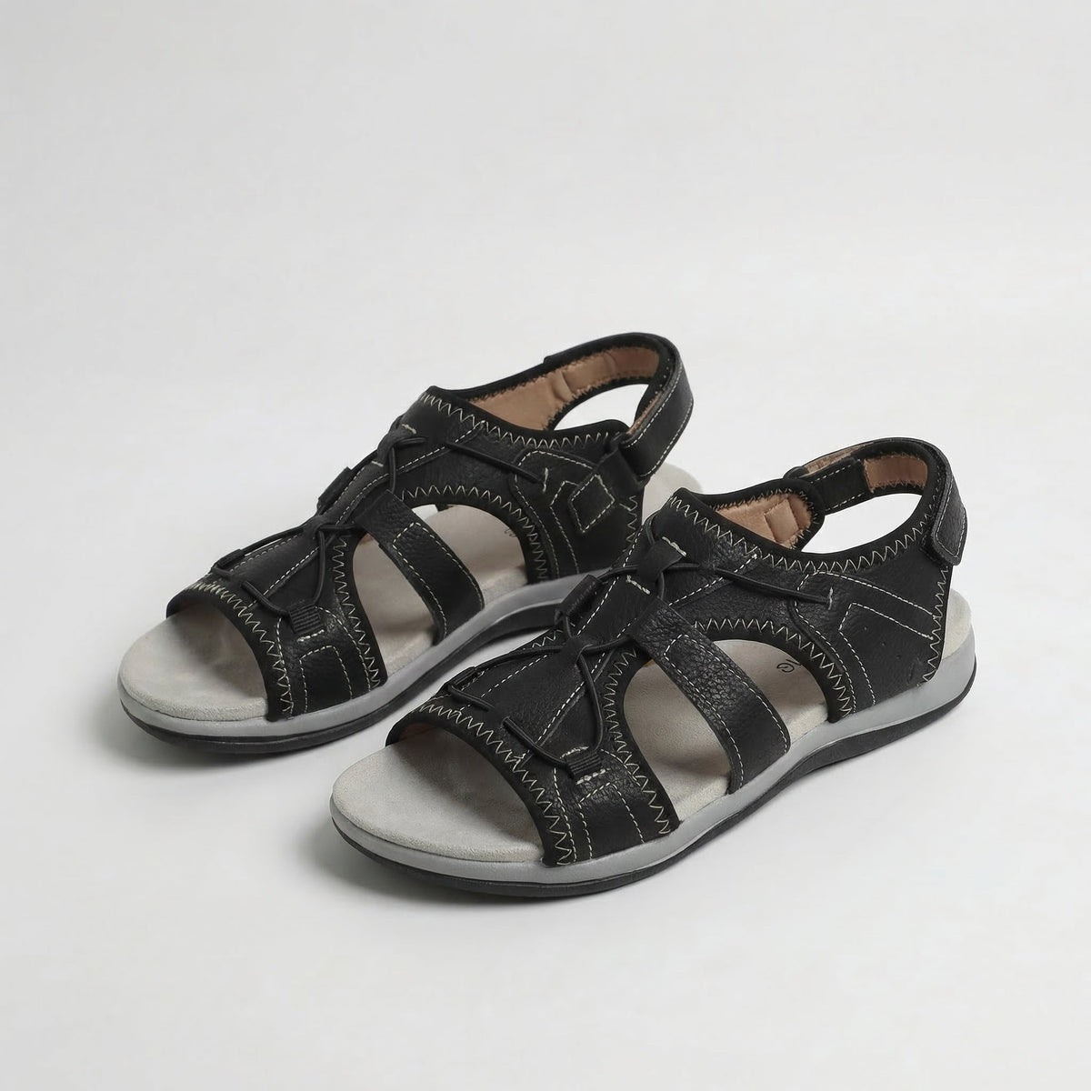 Closed Toe Strappy Adjustable Fisherman Sandals